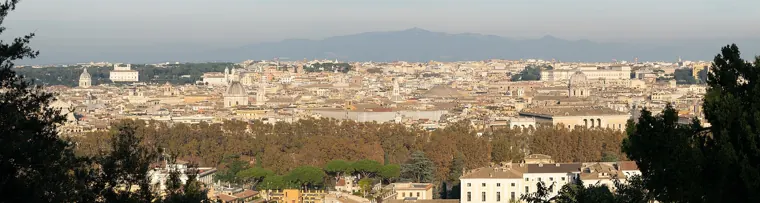 Il panorama di Roma dal Gianicolo
