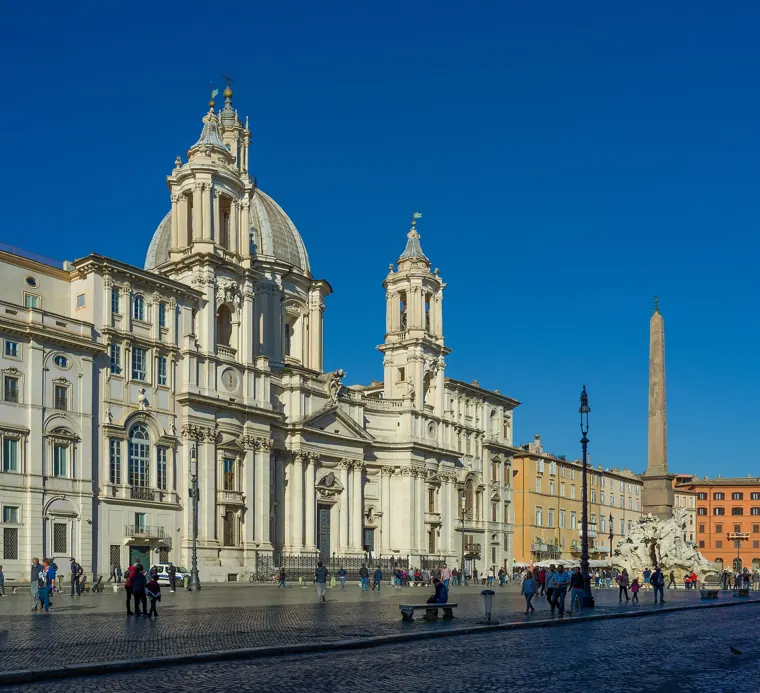 Piazza Navona con Sant'Agnese in Agone e la Fontana dei Quattro Fiumi